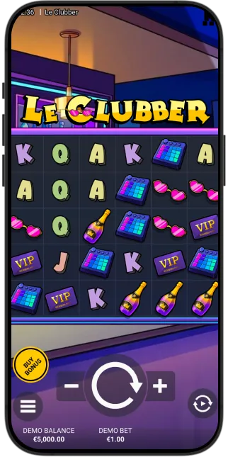 The Le Clubber slot by Hacksaw Gaming on PC and mobile.