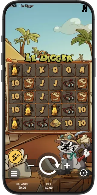 The Le Digger slot by Hacksaw Gaming on PC and mobile.