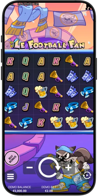 The Le Football Fan slot by Hacksaw Gaming on PC and mobile.