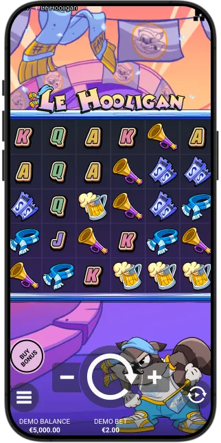 The Le Hooligan slot by Hacksaw Gaming on PC and mobile.